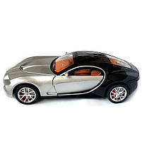 Машинка металева Bugatti Atlantic срібно-чорна АвтоЕксперт 1:24 парогенерація світло звук 20*8,5*5,5 см (GT-70150), фото 3