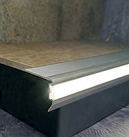 Алюмінієвий профіль для ступенів з LED-підсвічуванням А47*33 3.0, Срібло