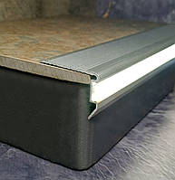 Алюмінієвий профіль для ступенів з LED-підсвічуванням А47*33 2.0, Срібло