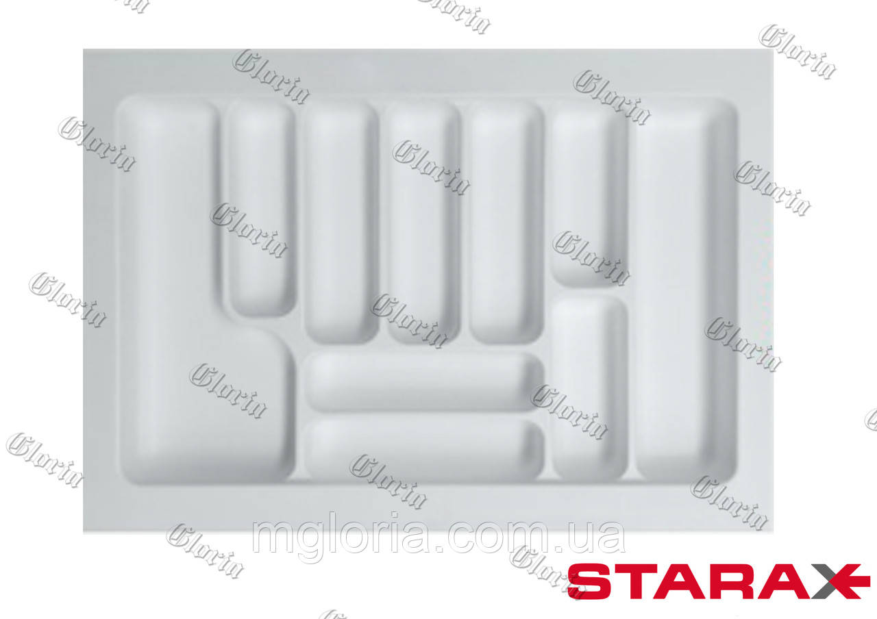 Лоток для столового приладдя Starax білий S-2288-WР 700 мм