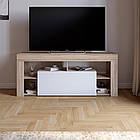 Тумба під телевізор із 4 полицями М-ЗОН Джеко 140 Сонома/Німфея Альба (MZN-031035)