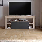 Тумба під телевізор із 4 полицями М-ЗОН Джеко 140 Сонома/Антрацит (MZN-031036)