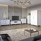 Комплект меблів для вітальні 5 предметів з білими ніжками М-ЗОН Борн Німфея Альба (білий) (MZN-031067)