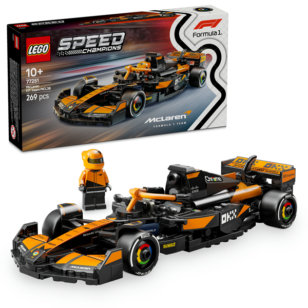 Конструктор LEGO Speed Champions Автомобіль для перегонів McLaren F1 Team MCL38, 269 деталей