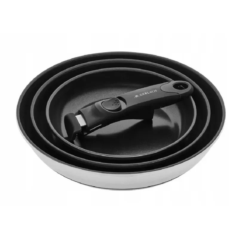 Набір сковорідок 3 предмети Gerlach Smart Steel (5901035506145)