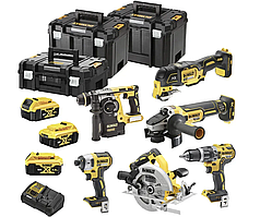 Набір акумуляторний DEWALT DCK 685P3 (6 інструментів/3акум.18В 5Аг/зарядний/3 кейси/візок)