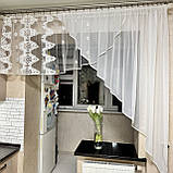 Гарна тюль на кухню. Тюль для кухні. Арка на кухню. Коротка тюль. Готова тюль на кухню., фото 8