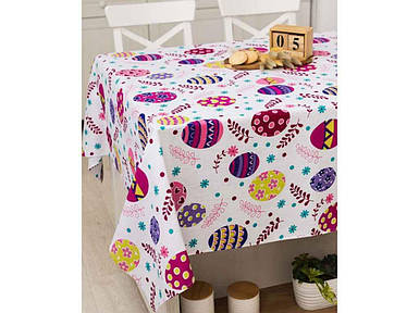 Скатертина 2,2х1,5м лляна Писанки (розкладний стіл) ТМ ПЛАТКИ-ОПТ FG