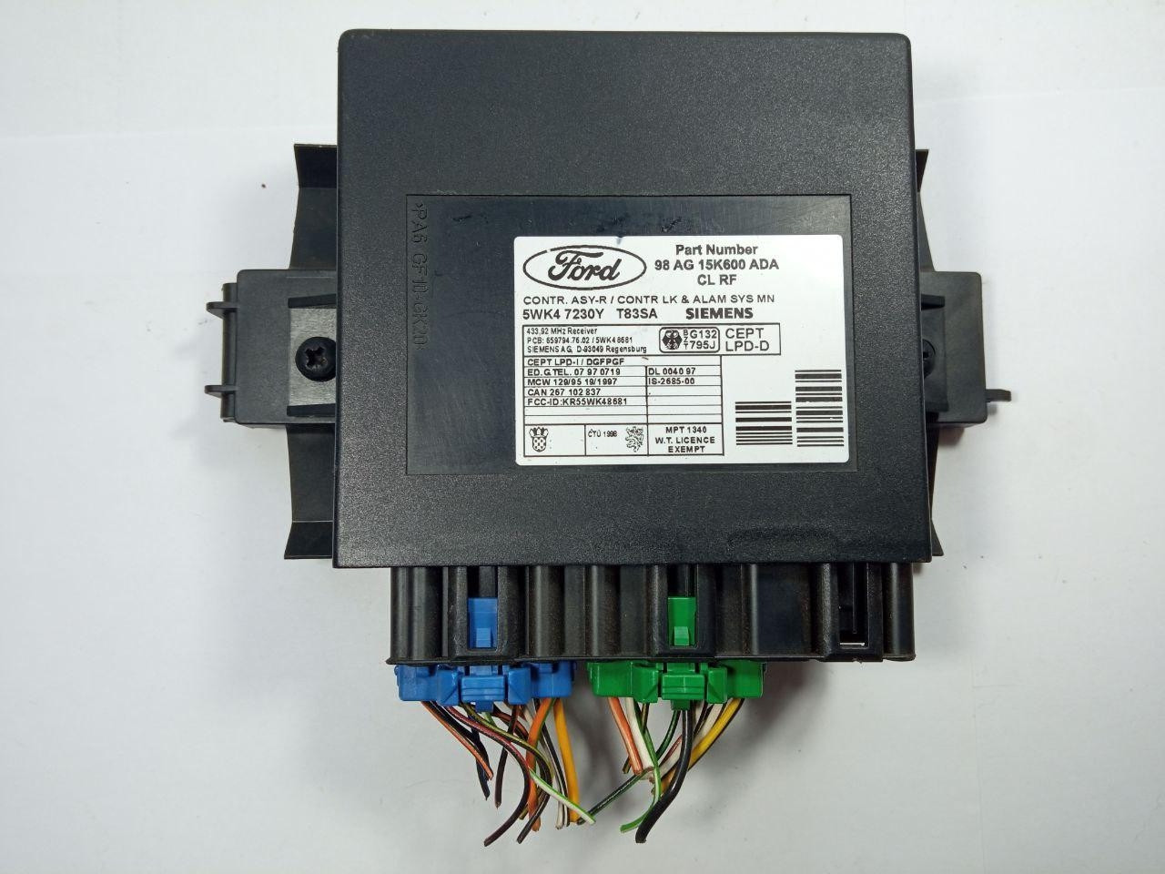 Електронний блок керування Ford Siemens 5WK4 7230Y / 5WK47230Y / T83SA / 98AG15K600ADA / CL RF / CLRF