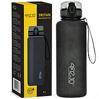 Пляшка для води спортивна 4FIZJO P-5905973403788, 1000 мл, чорний, Lala.in.ua