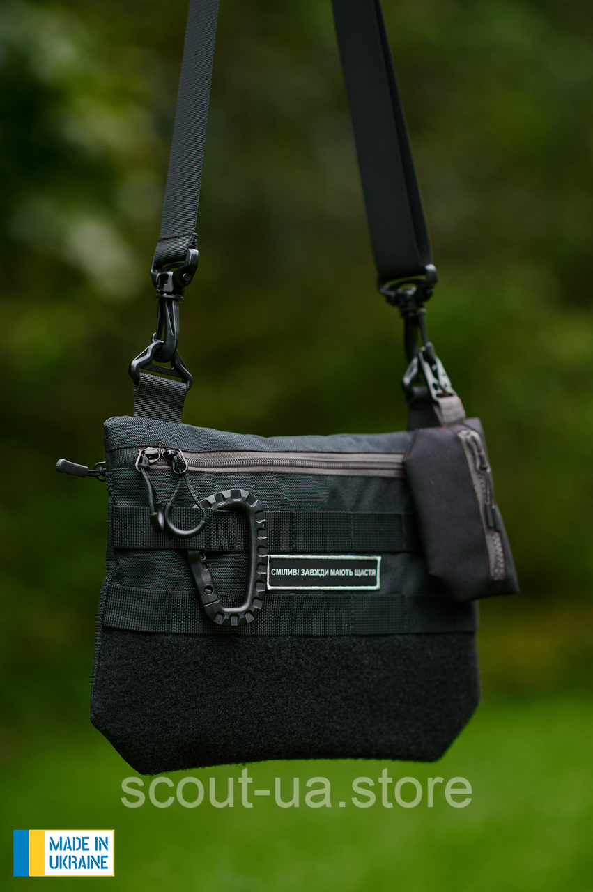 Сумка через плече "Сокіл Bags" Чорна, фото 1