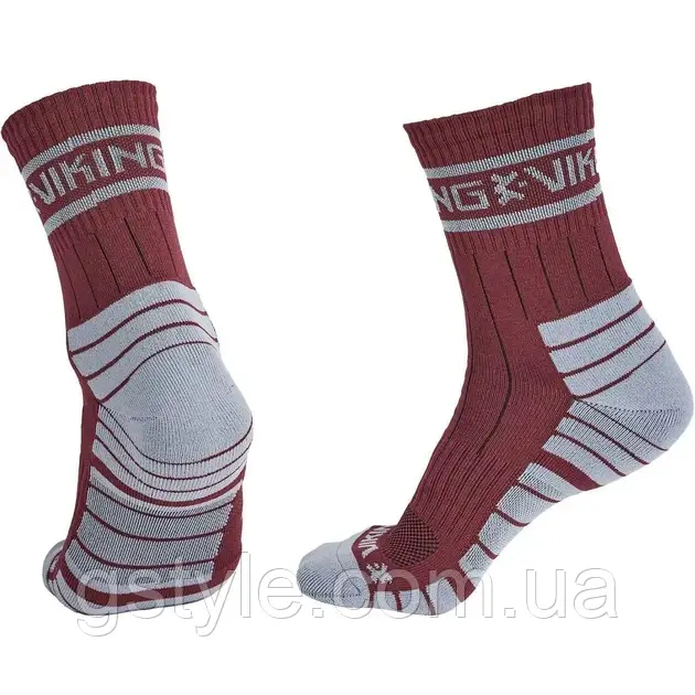 Шкарпетки Viking Fishing Arvid L (40-42) бордово-сірий