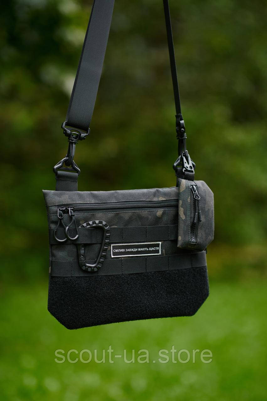 Сумка через плече "Сокіл Bags" Чорний Мультикам, фото 1