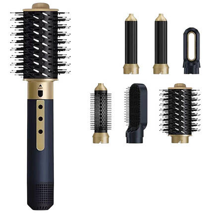 Стайлер для волосся NIKAI Hair Styler 1350 W Blue фен стайлер 6 в 1 мультистайлер з іонізацією повітря, фото 1