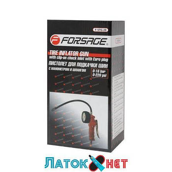 Пістолет для підкачування шин із манометром і шлангом 0-16Bar F-STG-29 Forsage