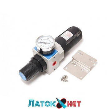 Фільтр-регулятор з індикатором тиску для пневмосистем Profi 1/4 F-EW4000-02 Forsage