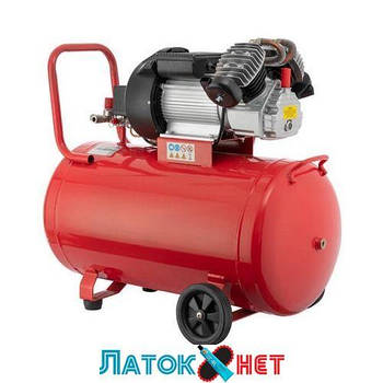 Компресор 100 л 3 кВт 220 В 10 атм 420 л/хв 2 циліндри PT-0008 Intertool