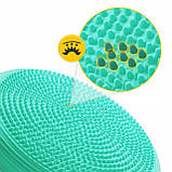 Балансувальна подушка-диск 4FIZJO MED+ 33 см сенсомоторна, масажна Mint (P-5907739313836), фото 5