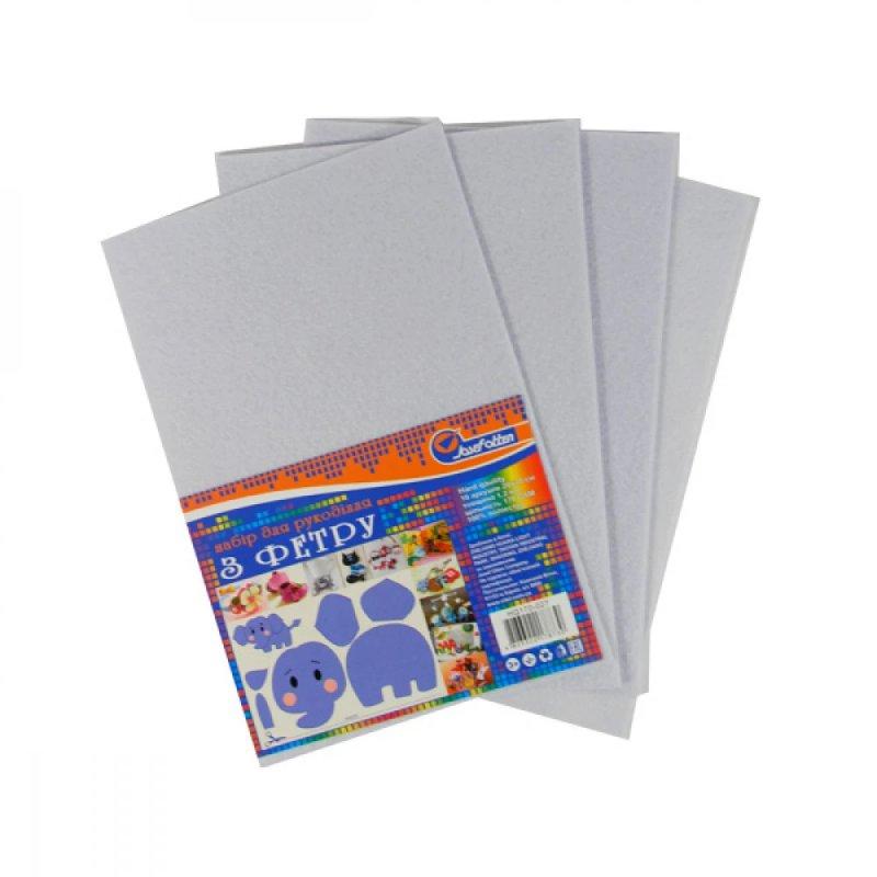 Фетр А4 10аркушів, 1,2мм HQ170-027 білий 112967 G-Rich, фото 1