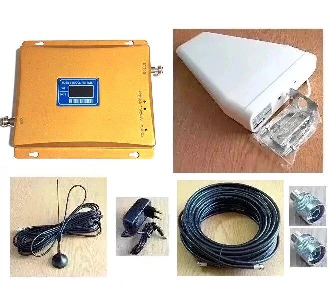 Підсилювач зв'язку LTK-1770-DW 1800/2100 із зовнішньою логоперіодичною та внутрішньою антеною на магніті, 300 кв. м.