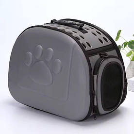 Сумка-переноска хатніх тварин до 5 кг CosmoPet S 35x20х22 см Сірий