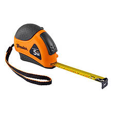 Рулетка рулонна, м'які вставки, автоматичний замок, кінець з нержавіючої сталі, MOUSE, 5м/19мм,