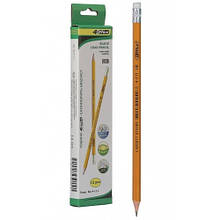 Олівці 4OFICE 4-111 графітові з гумкою пластикові гнучкі НВ (12 шт.в упаковці)/144