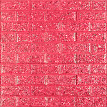 3D панель самоклеюча 700х770х5мм цегла Малинова-червона (108-5) SW-00001364
