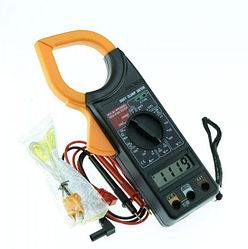 Електричний мультиметр DT 266FT, вимірювання струму, напруги, температури, в чохлі