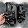 Шльопанці жіночі Gollmony чорні еко-шкіра плетінка 4793, фото 6