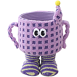 Кошик для іграшок плюшевий органайзер у дитячу кімнату м'який для речей та іграшок дитячий, фіолетовий, фото 5