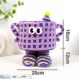 Кошик для іграшок плюшевий органайзер у дитячу кімнату м'який для речей та іграшок дитячий, фіолетовий, фото 6