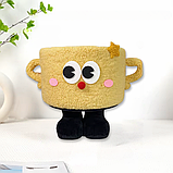 Кошик для іграшок плюшевий органайзер у дитячу кімнату м'який для речей та іграшок дитячий, жовтий, фото 2