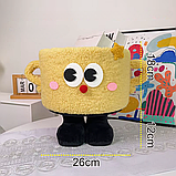 Кошик для іграшок плюшевий органайзер у дитячу кімнату м'який для речей та іграшок дитячий, жовтий, фото 4