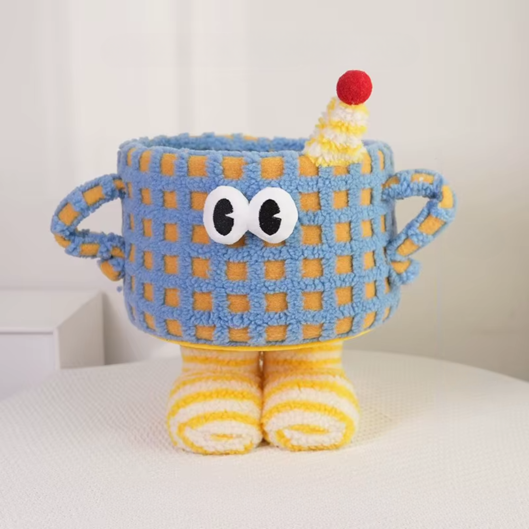 Кошик для іграшок плюшевий органайзер у дитячу кімнату м'який для речей та іграшок у дитяча, блакитний, фото 1