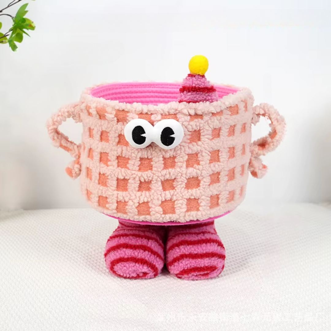 Кошик для іграшок плюшевий органайзер у дитячу кімнату м'який для речей та іграшок дитячий, рожевий, фото 1