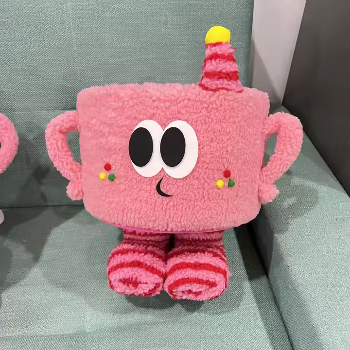 Кошик для іграшок плюшевий органайзер у дитячу кімнату м'який для речей та іграшок дитячий рожевий, фото 1