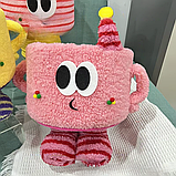 Кошик для іграшок плюшевий органайзер у дитячу кімнату м'який для речей та іграшок дитячий рожевий, фото 2