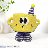 Кошик для іграшок плюшевий органайзер у дитячу кімнату м'який для речей та іграшок дитячий жовтий, фото 2