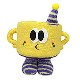 Кошик для іграшок плюшевий органайзер у дитячу кімнату м'який для речей та іграшок дитячий жовтий, фото 3