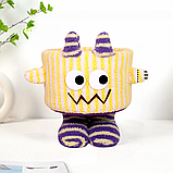 Кошик для іграшок плюшевий органайзер в дитячу кімнату м'який для речей та іграшок дитячий. У смужку, фото 2