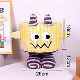 Кошик для іграшок плюшевий органайзер в дитячу кімнату м'який для речей та іграшок дитячий. У смужку, фото 3