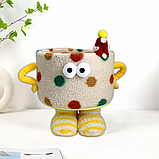 Кошик для іграшок плюшевий органайзер в дитячу кімнату м'який для речей та іграшок дитяча.В горошок, фото 2