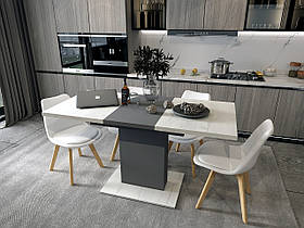 Комплект стільців на кухню Doros Бін (2 шт.) 49х43х84 см Білий (DRS-011397)