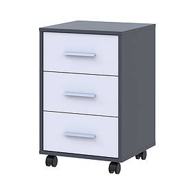 Тумба офісна Doros Т3 43х42х66,4 см Графіт/Білий (DRS-011399)