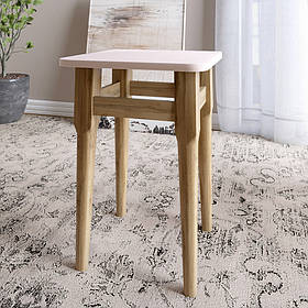 Табурет на кухню Маямі кромка ПВХ 0,45 мм Рожевий (LION-041257)