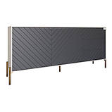Комод з золотими металевими ніжками LION Амарант 168x40x76,5 см Бетон Style/Графітовий (LION-041939), фото 3