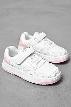 Кросівки дитячі біло-рожевого кольору 198737M