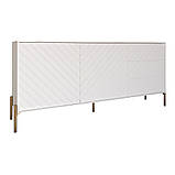 Комод з золотими металевими ніжками LION Амарант 168x40x76,5 см Бетон Style/Білий (LION-041955), фото 3