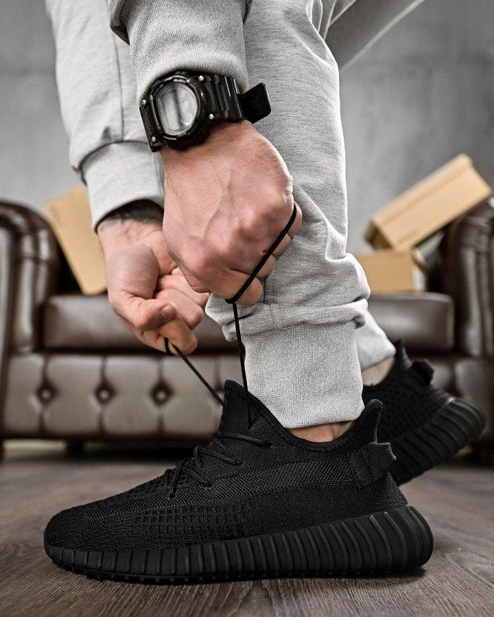 Кросівки Adidas yeezy total black k6 9-3 +, фото 1